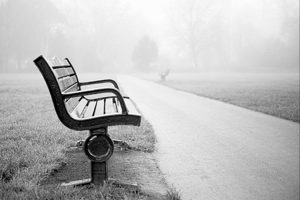 FUJIFILM X-E2 35mm f1.4 1/128s Lonely Bench - Horsham Park