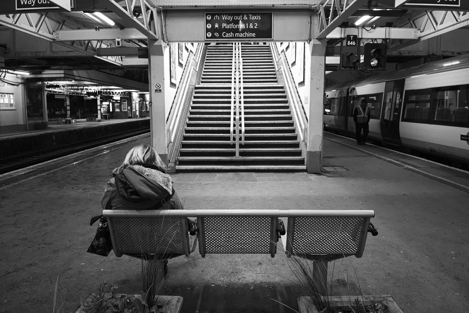 Stairs to the platform