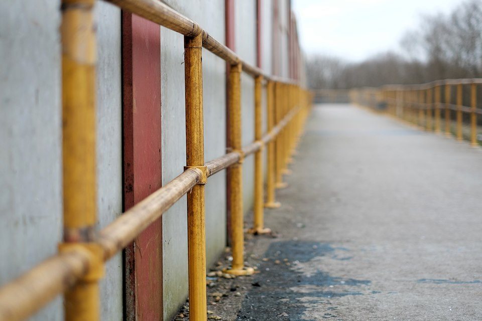 Railing at Emsworth Train Station