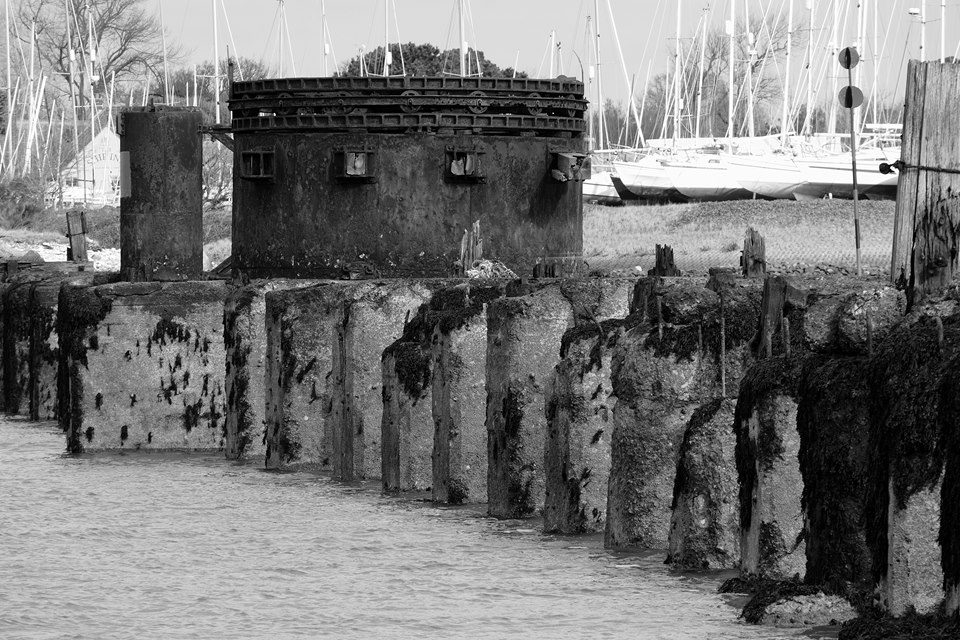 Remains of the Hayling Billy bridge