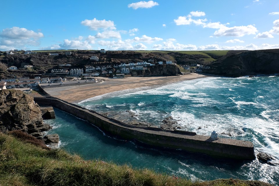 View of portreath from above