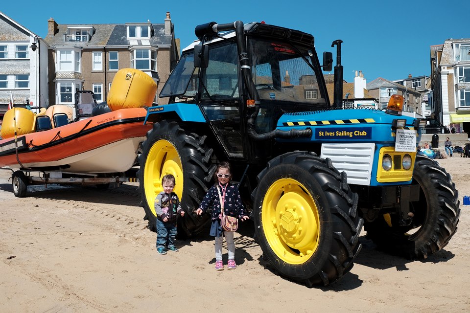 Tractor on St Ive's Beach