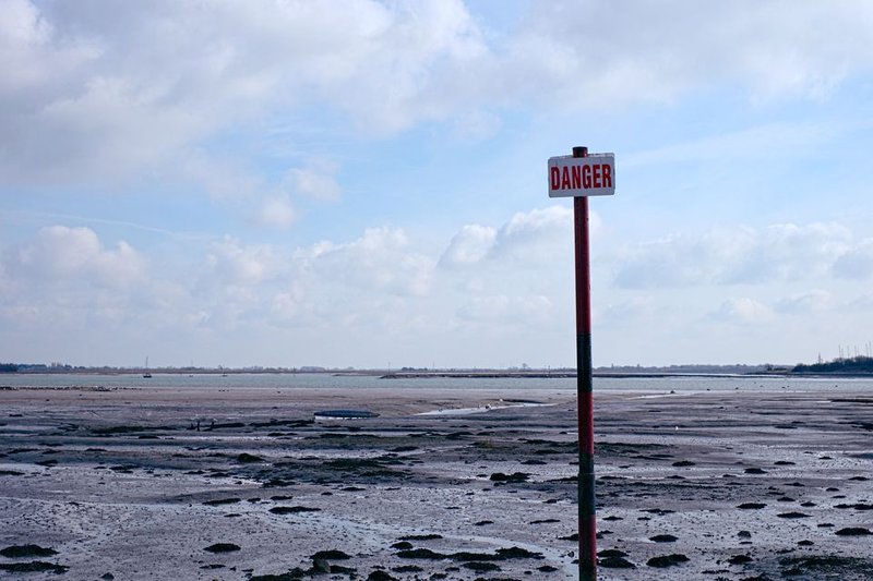 Danger Sign at Langstone Harbour
