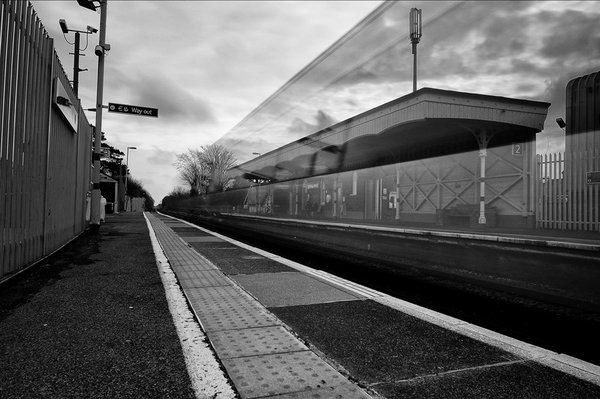 Emsworth in March: Station Black & White